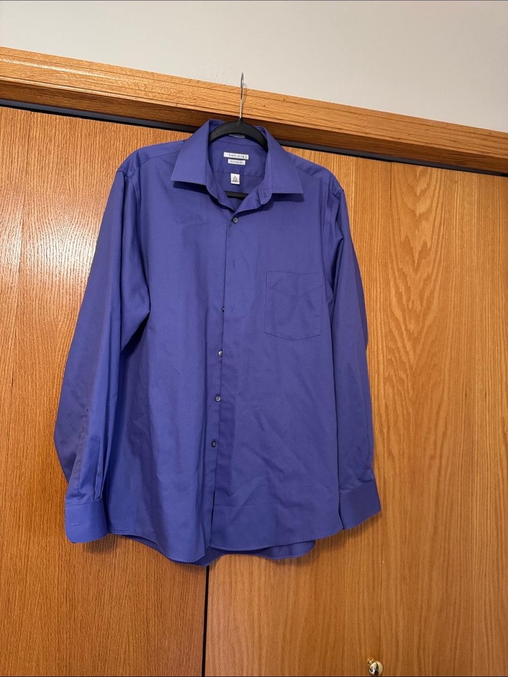 Van Heusen Men's Purple Long-Sleeve Dress Shirt
